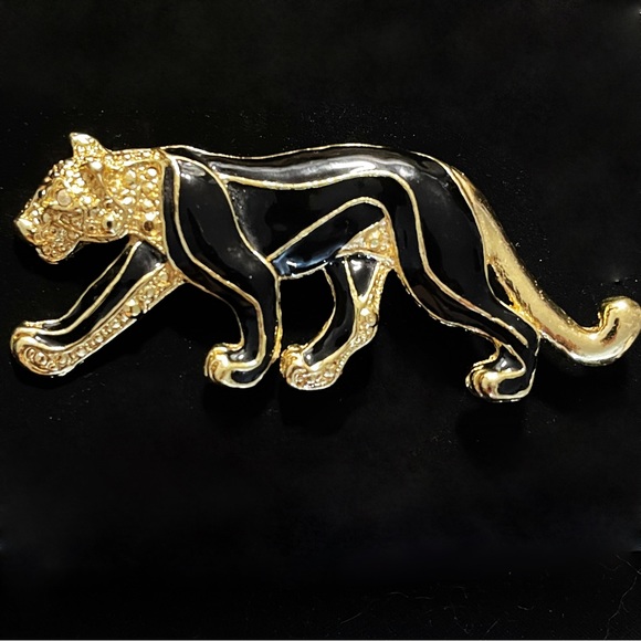 ✨Gorgeous Vintage Enamel Leopard Brooch - Picture 2 of 3